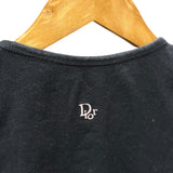 Christian Dior Black Rhinestone J'adore Dior Cotton Tank Top