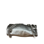Balenciaga Silver Crush Small Souvenirs & Rhinestone Shoulder Bag