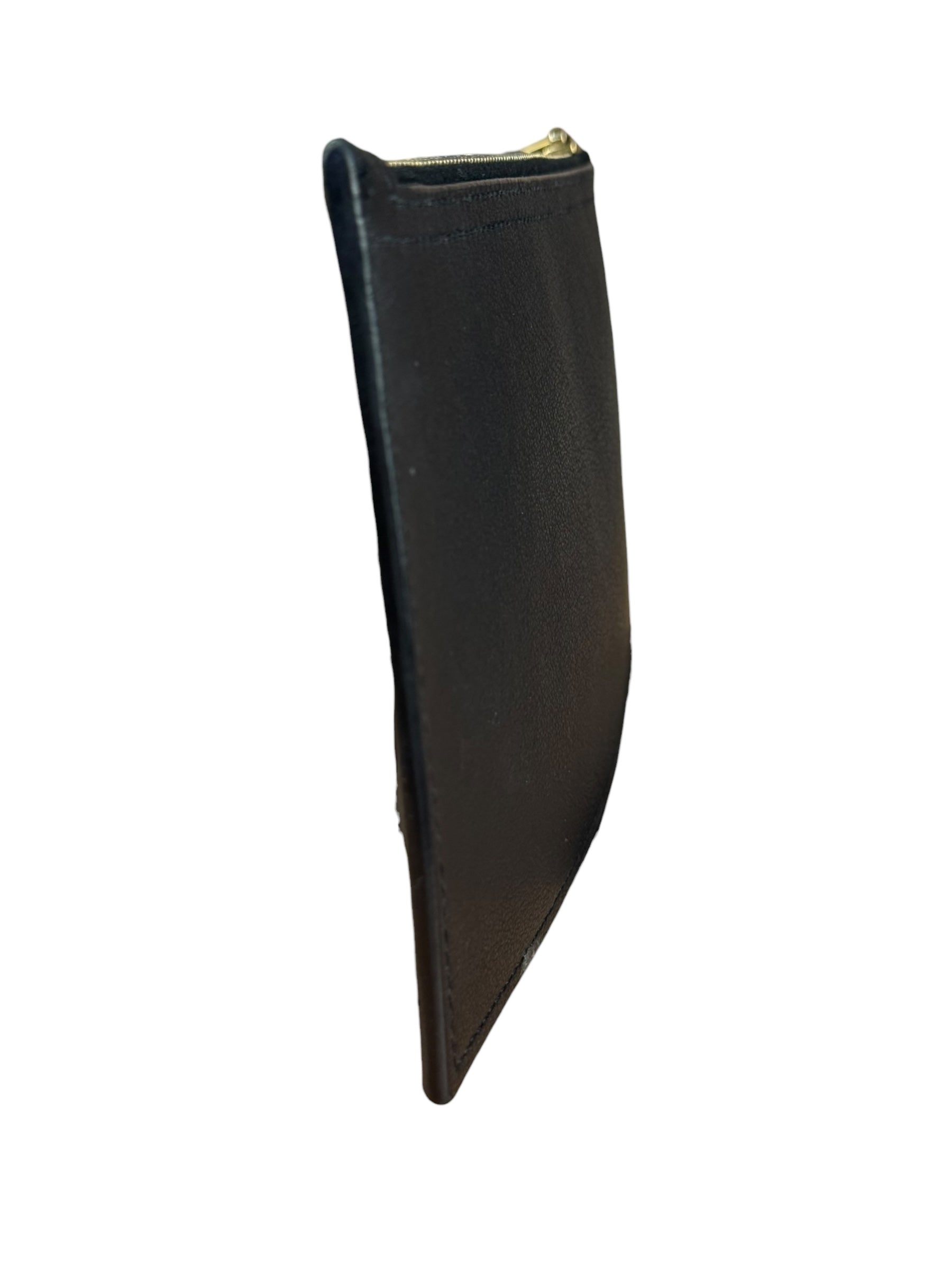 Saint Laurent Black Leather Zip Pouch