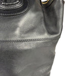 Givenchy Vintage Black Leather Nightinagale Braided Handles Hobo Bag