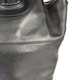 Givenchy Vintage Black Leather Nightinagale Braided Handles Hobo Bag