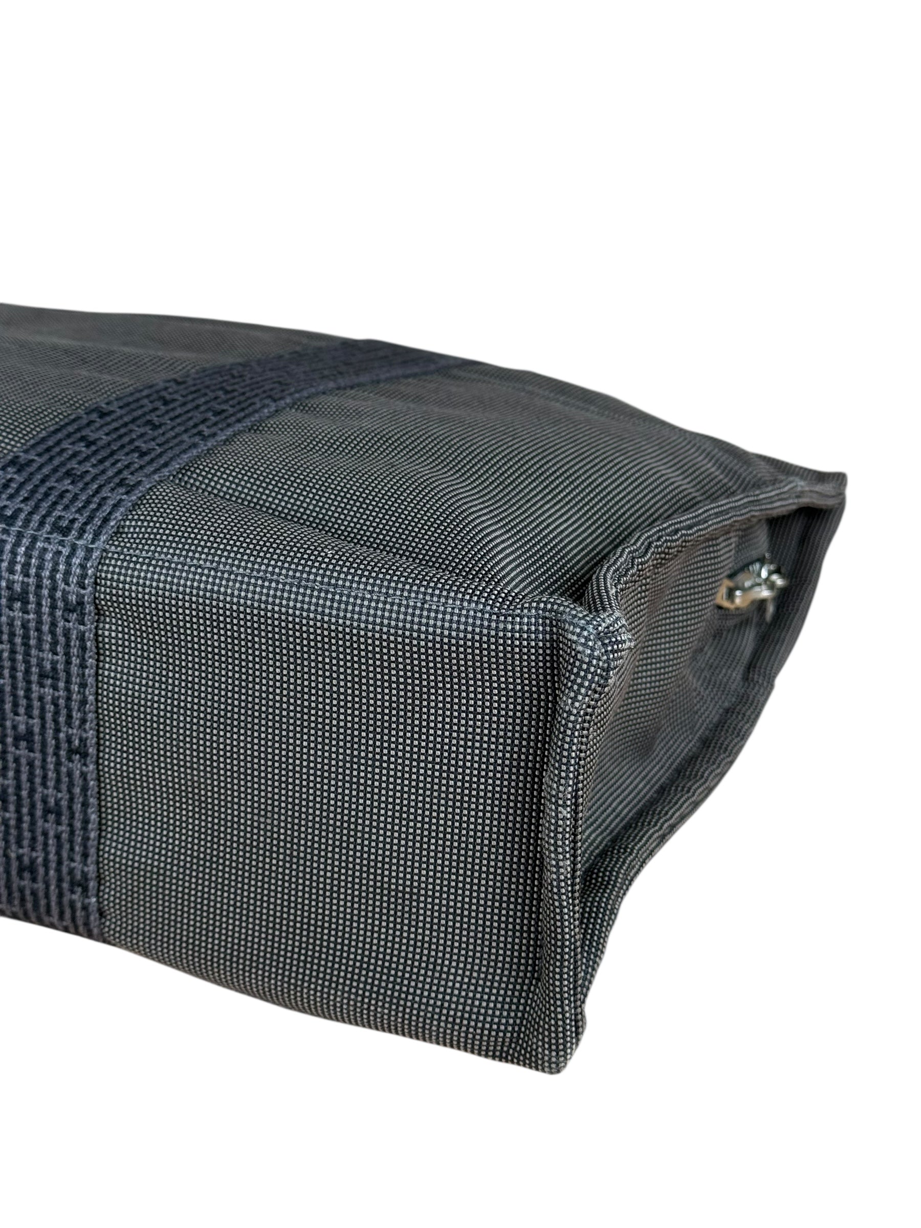 Hermes Herline Canvas Tote Grey