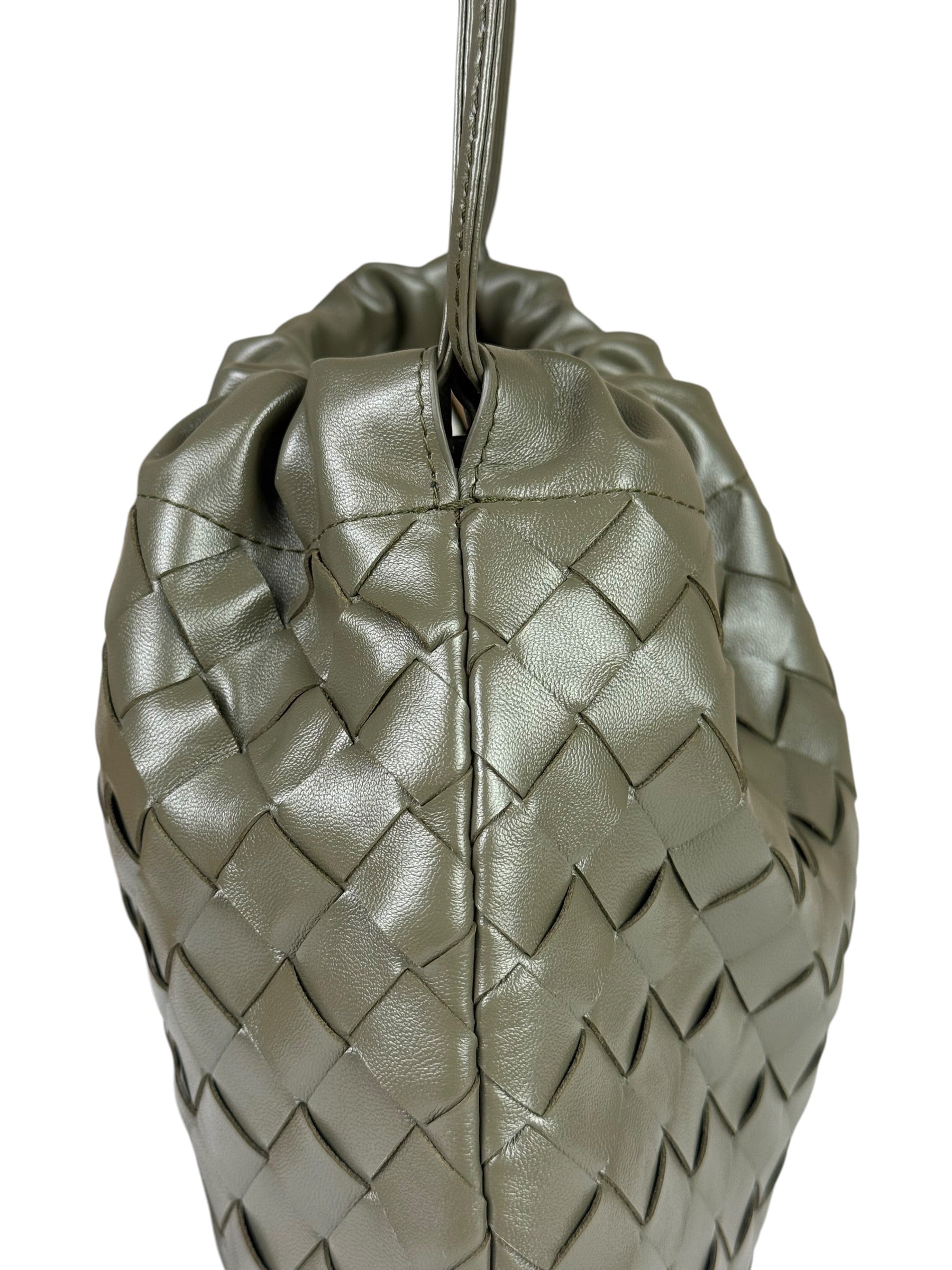 Bottega Veneta Olive Green Intrecciato Dustbag Pouch