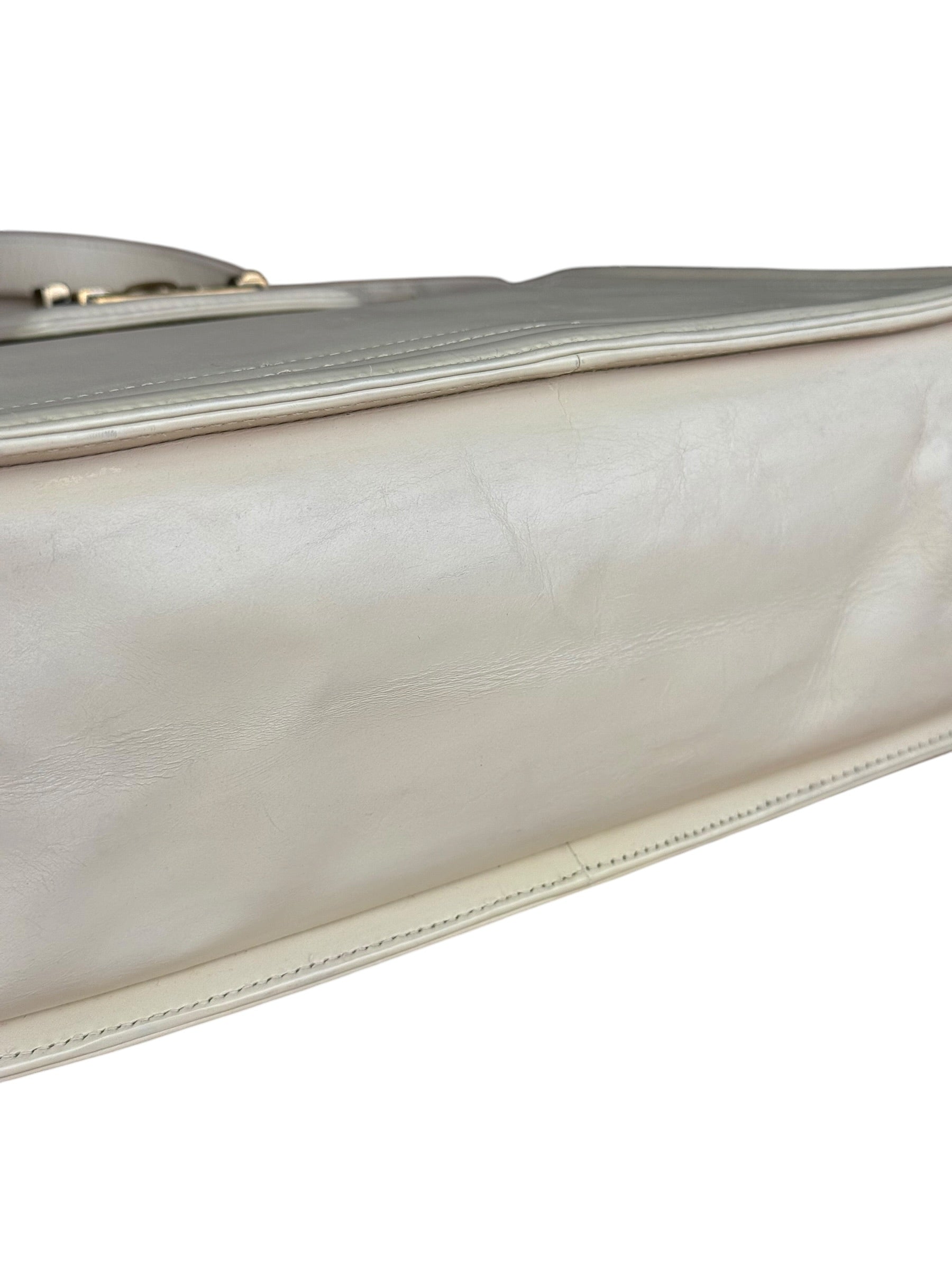 Chanel Ivory Leather Large Jetsetter Boy 2Way Handbag 2011