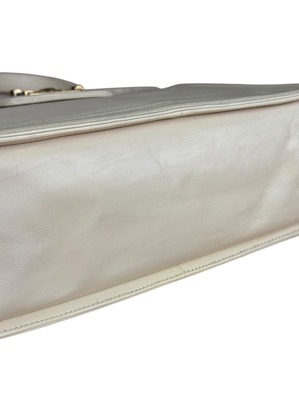 Chanel Ivory Leather Large Jetsetter Boy 2Way Handbag 2011