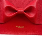 Blue Label Crestbridge Red Pebbled Leather Two-Way Bag