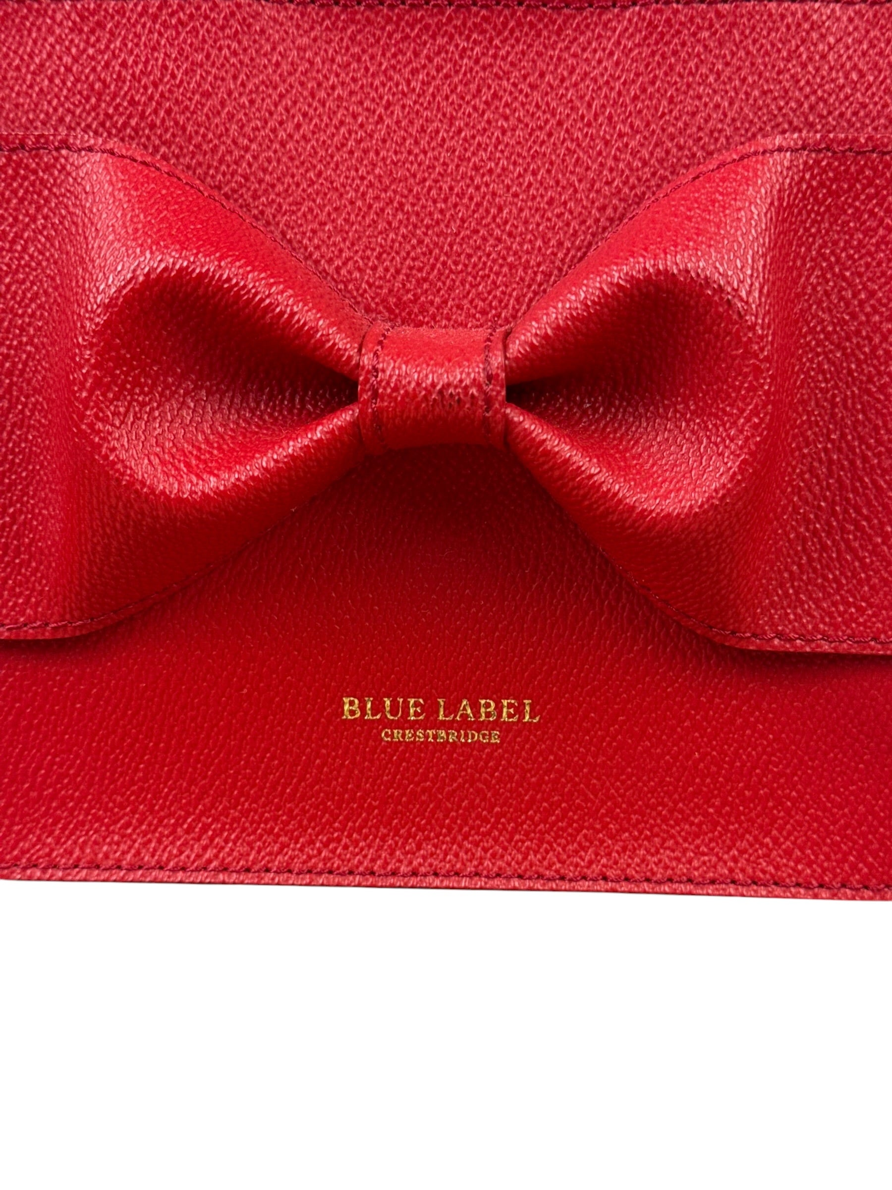 Blue Label Crestbridge Red Pebbled Leather Two-Way Bag