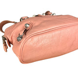 Balenciaga Pink Moto Leather Dome 2Way City Bag