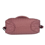 Bottega Veneta Purple Leather Rialto Intrecciato Shoulder Bag