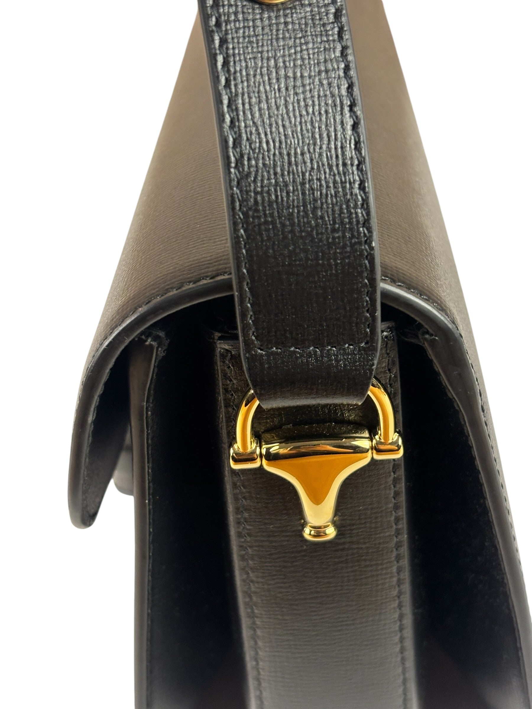 Gucci Black Leather Horsebit 1955 Shoulder Bag