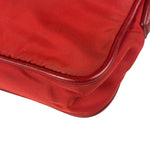 Prada Red Tessuto Nylon/Saffiano Leather Trim Two-Way Bag