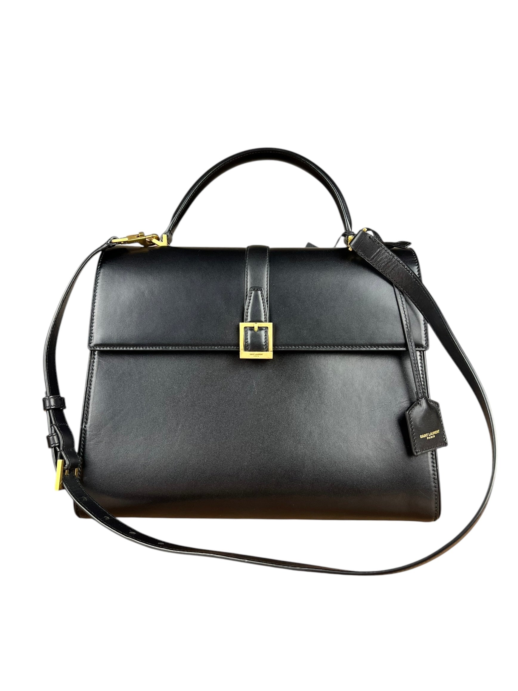 Saint Laurent Le Fermoir Top Handle 2Way Black