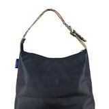 Burberry Nylon Check-Trimmed Shoulder Bag