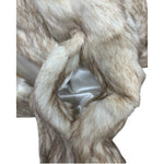 Imagnin Vintage Beige/Cream Rabbit Fur Coat