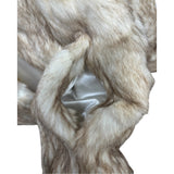 Imagnin Vintage Beige/Cream Rabbit Fur Coat