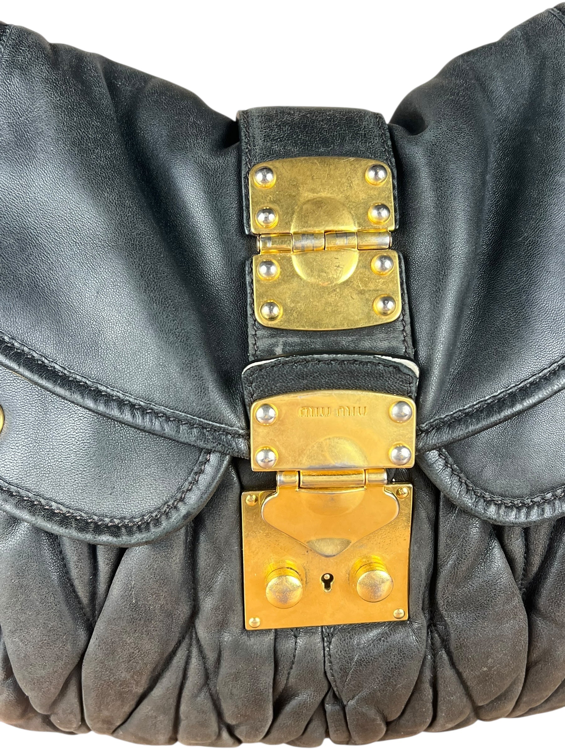 Miu Miu Vintage Calfskin Soho Shoulder Bag