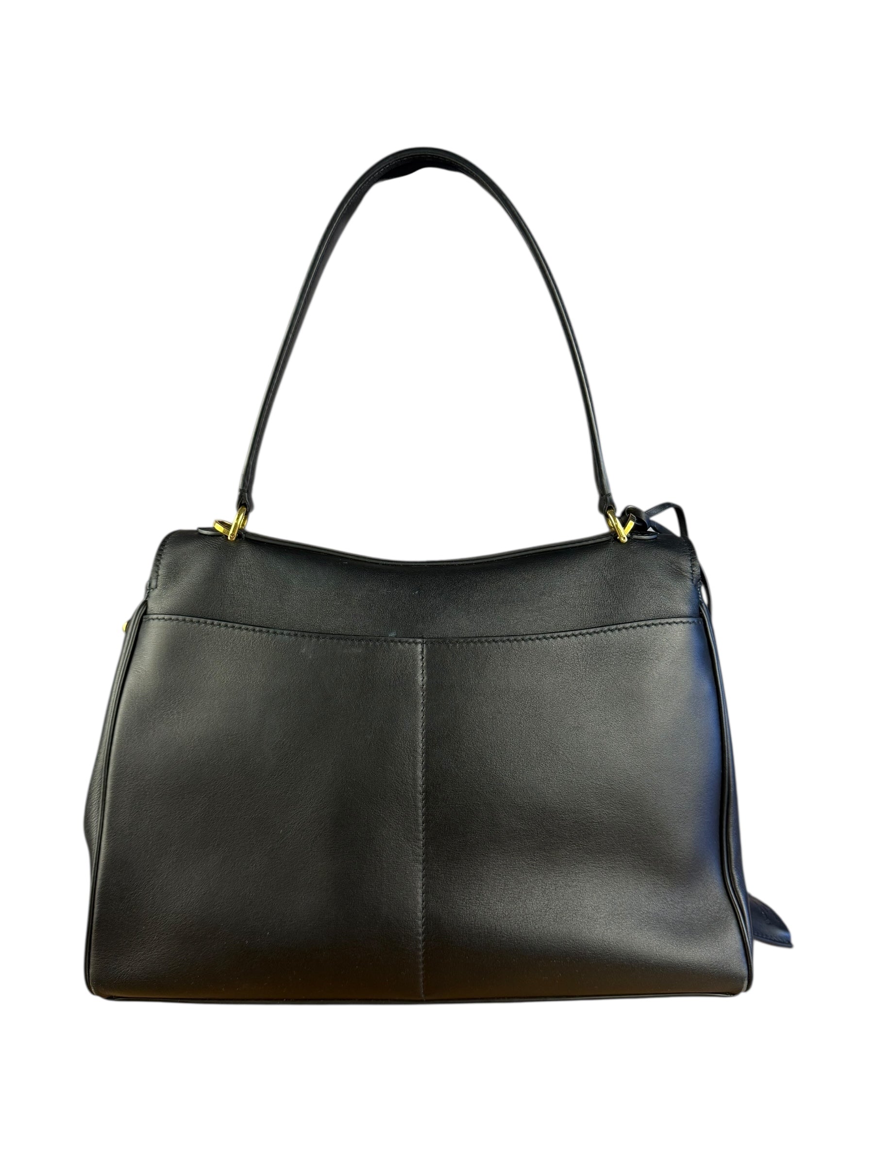 Balenciaga Medium Rodeo Leather 2Way Handbag Black