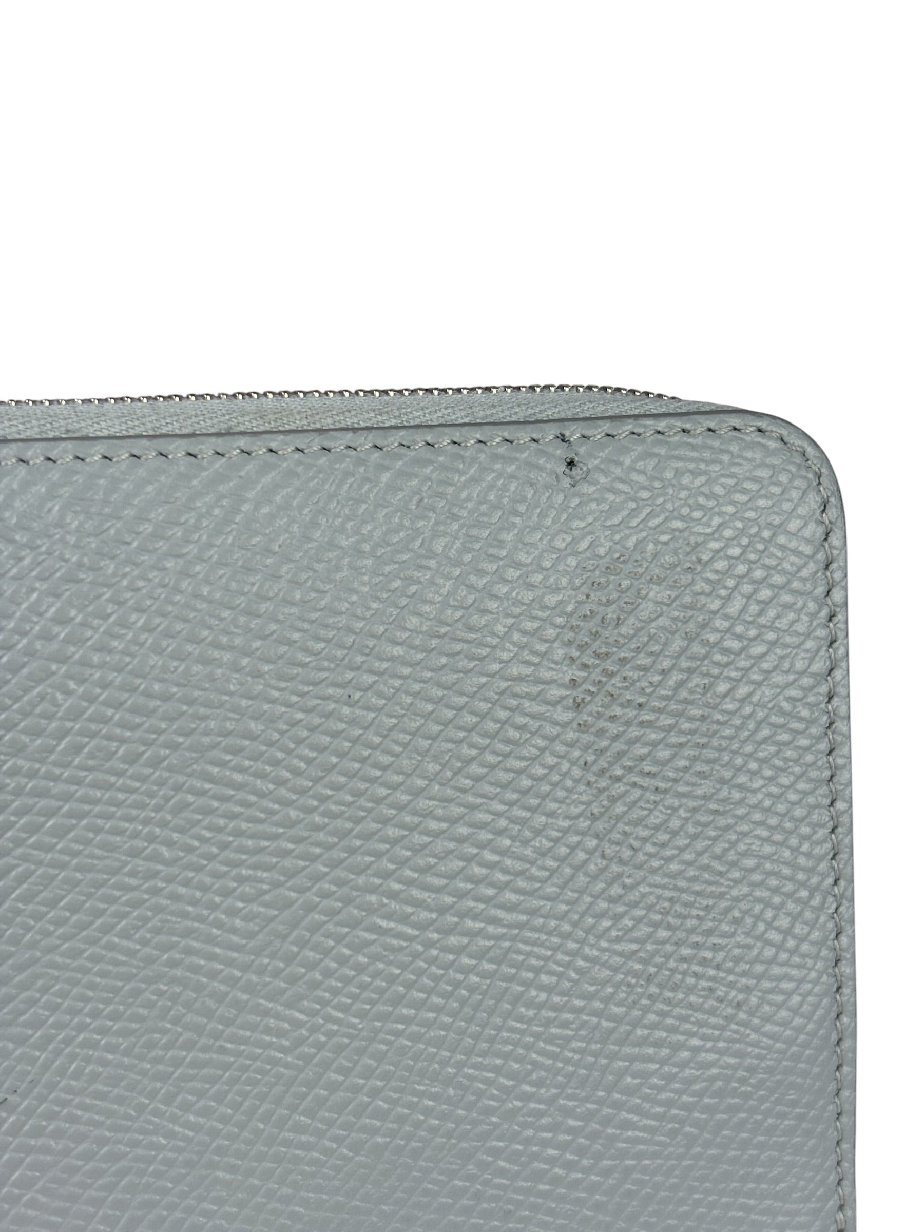 Celine Grey Leather Long Zip Around Wallet