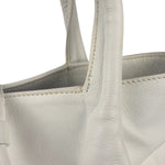 Burberry White Leather Bamboo Cinch Tote
