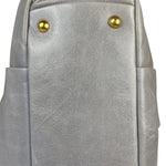 Miu Miu Vintage Pale Grey Vitello Leather Two-Way Bag
