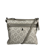 Coach Grey Patent Leather Signature Crossbody