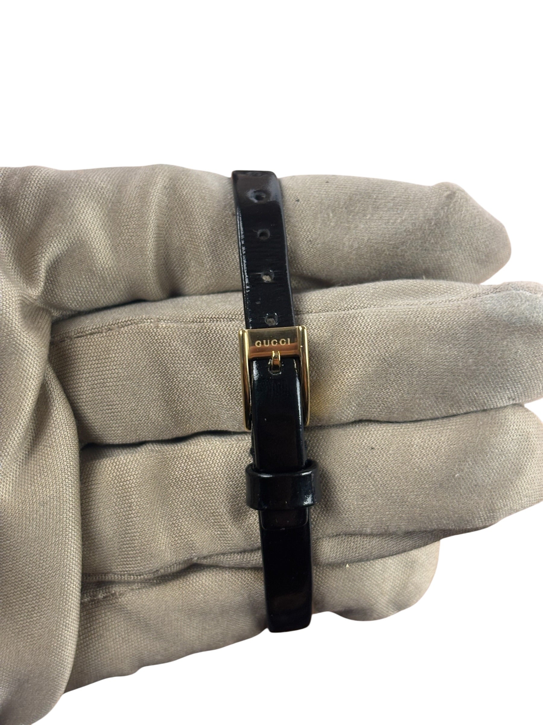 Gucci 3900L Black Dial Black Strap