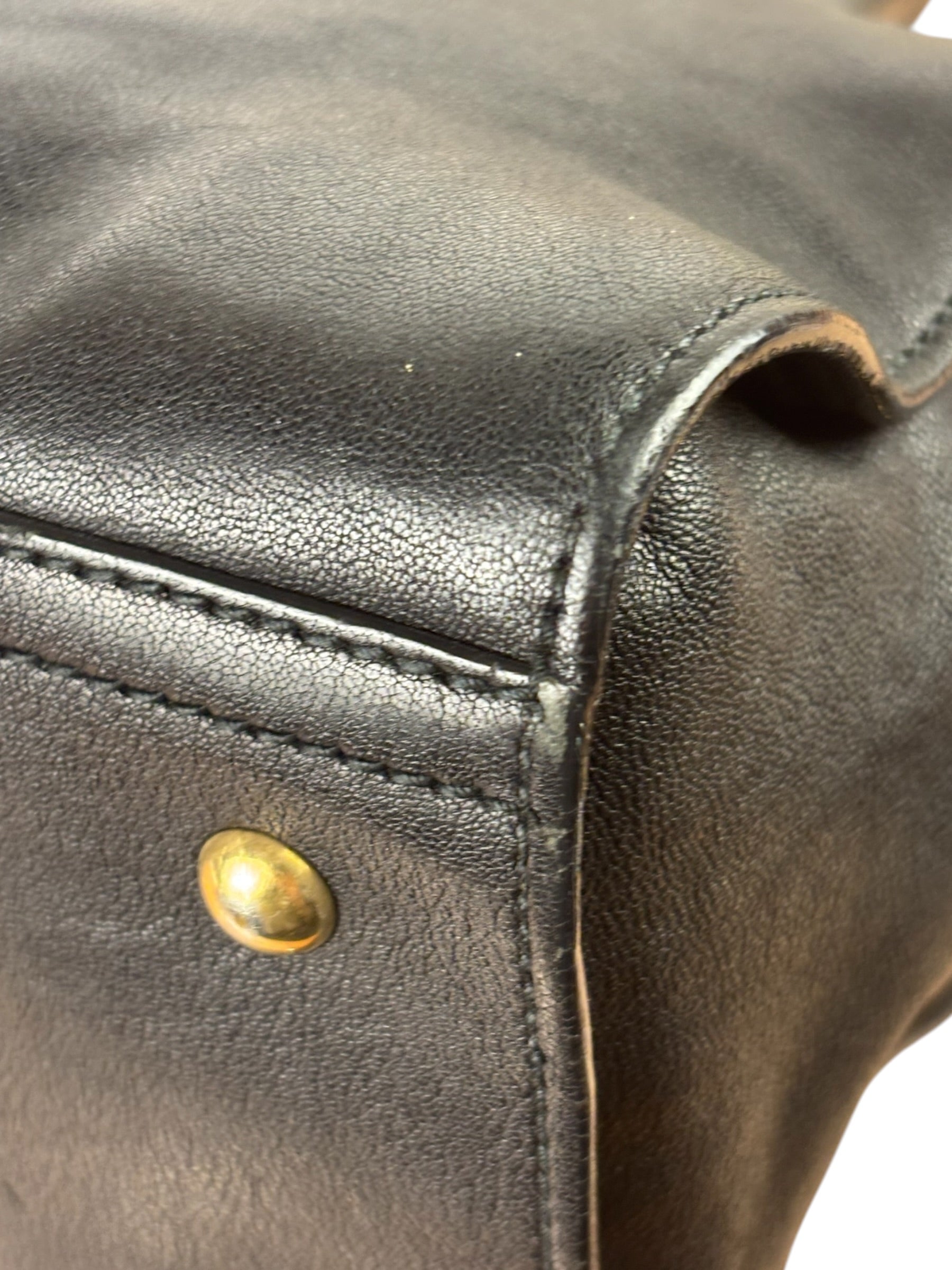 YSL Black Leather Cabas Chyc 2Way