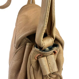 Chloe Orange Beige Calfskin See By Chloe Cherry Drawstring Saddle Crossbody Bag