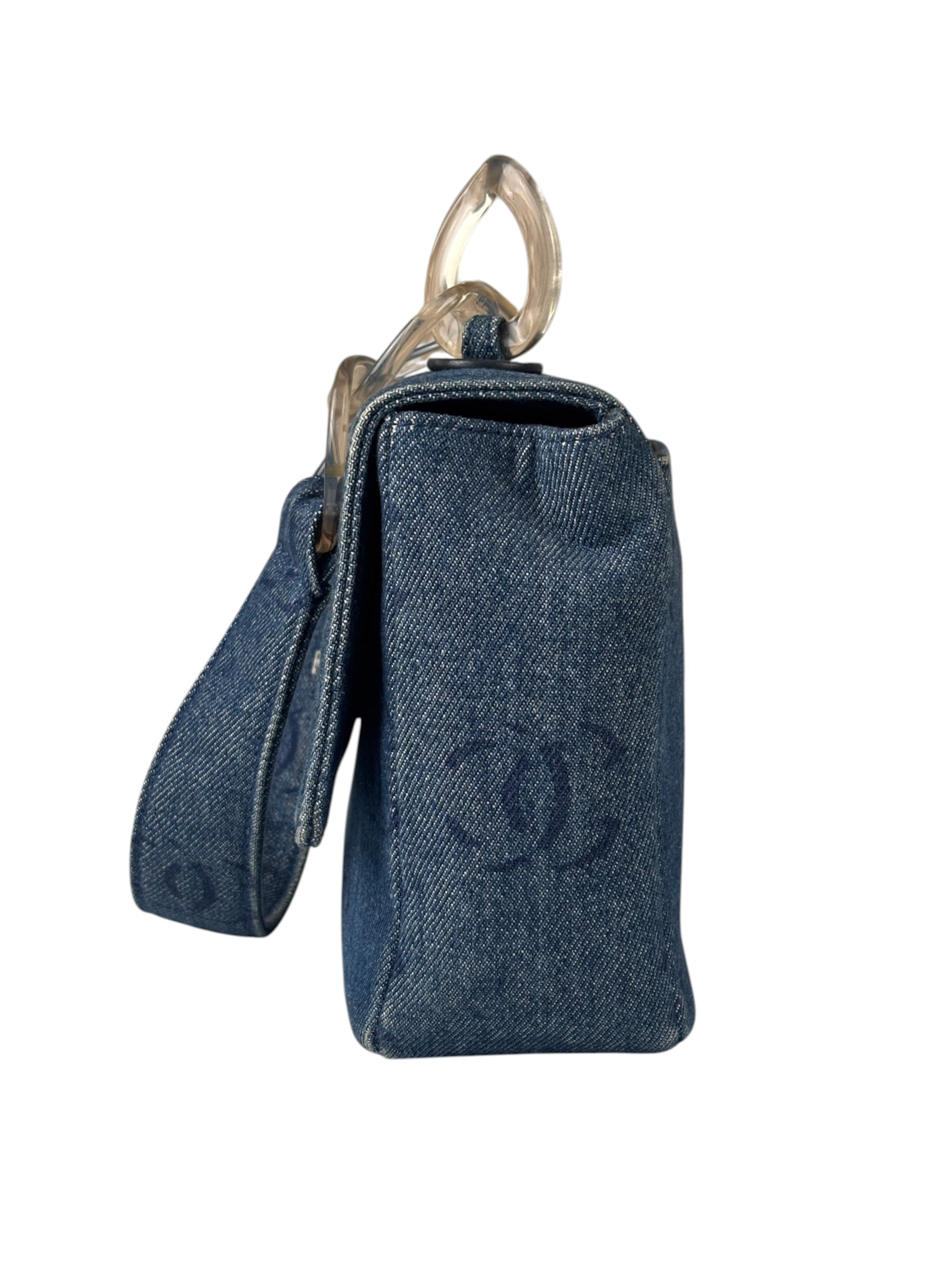 Chanel CC Denim Logo Flap Shoulder Bag 2002