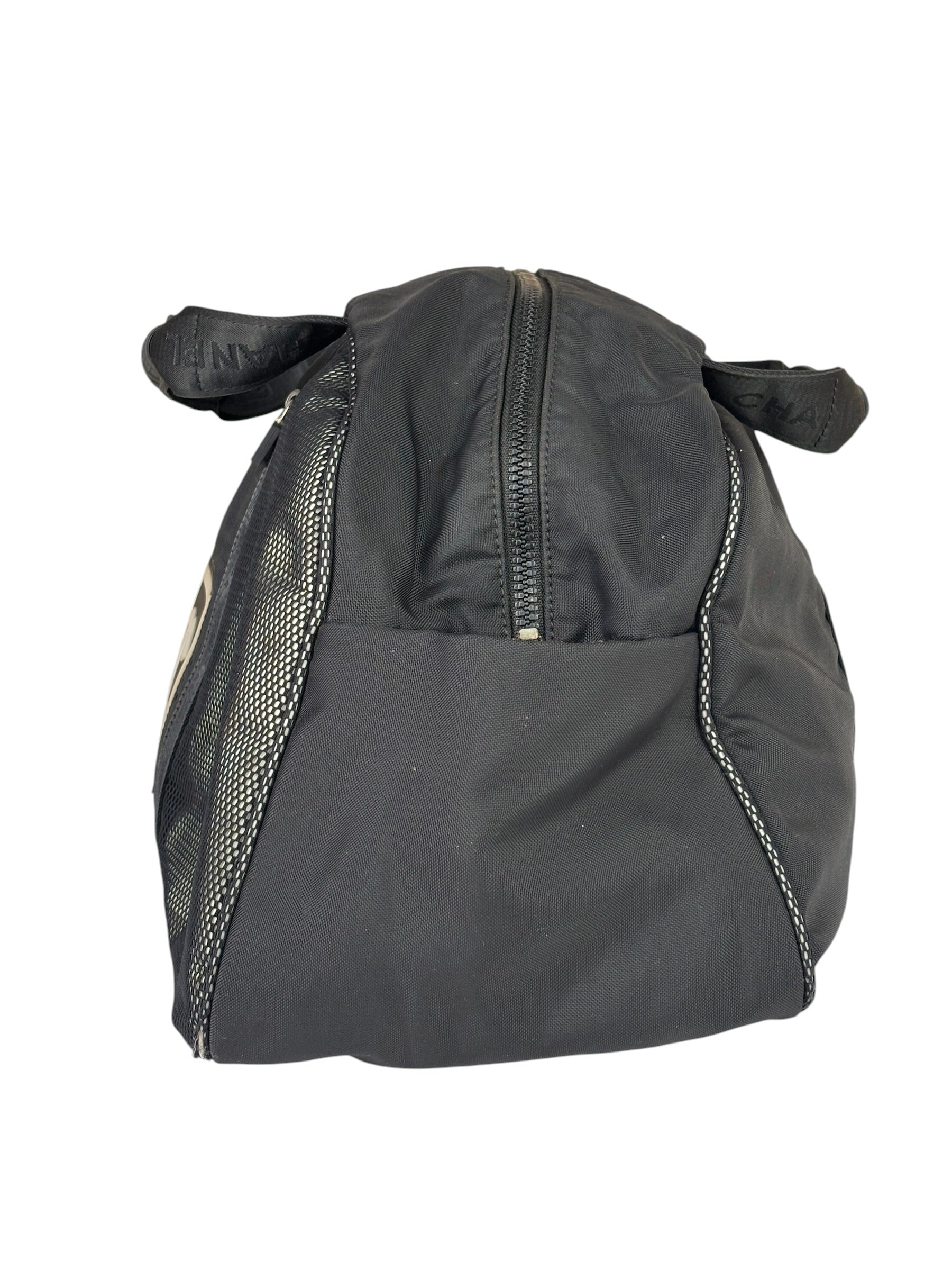 Chanel Black NylonSport Line Duffle Mesh Large Bag 2000's