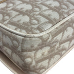 Christian Dior Beige Embroidered Trotter Flap Crossbody Bag