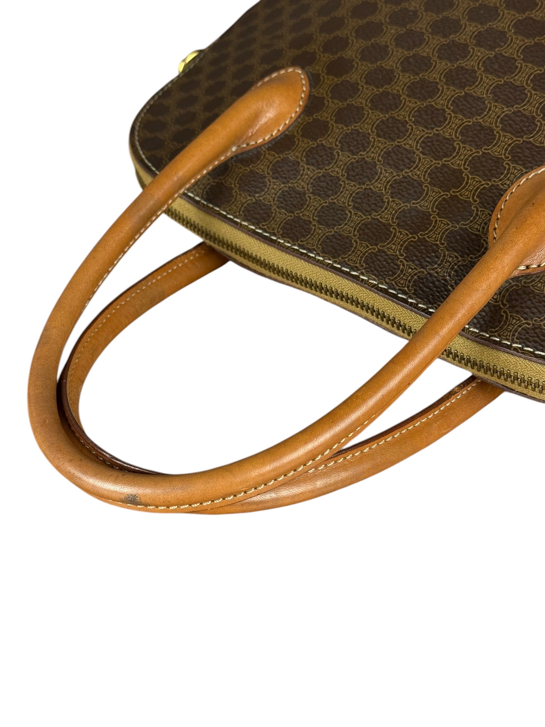 Celine Vintage Macadam Canvas Top Handle Bag