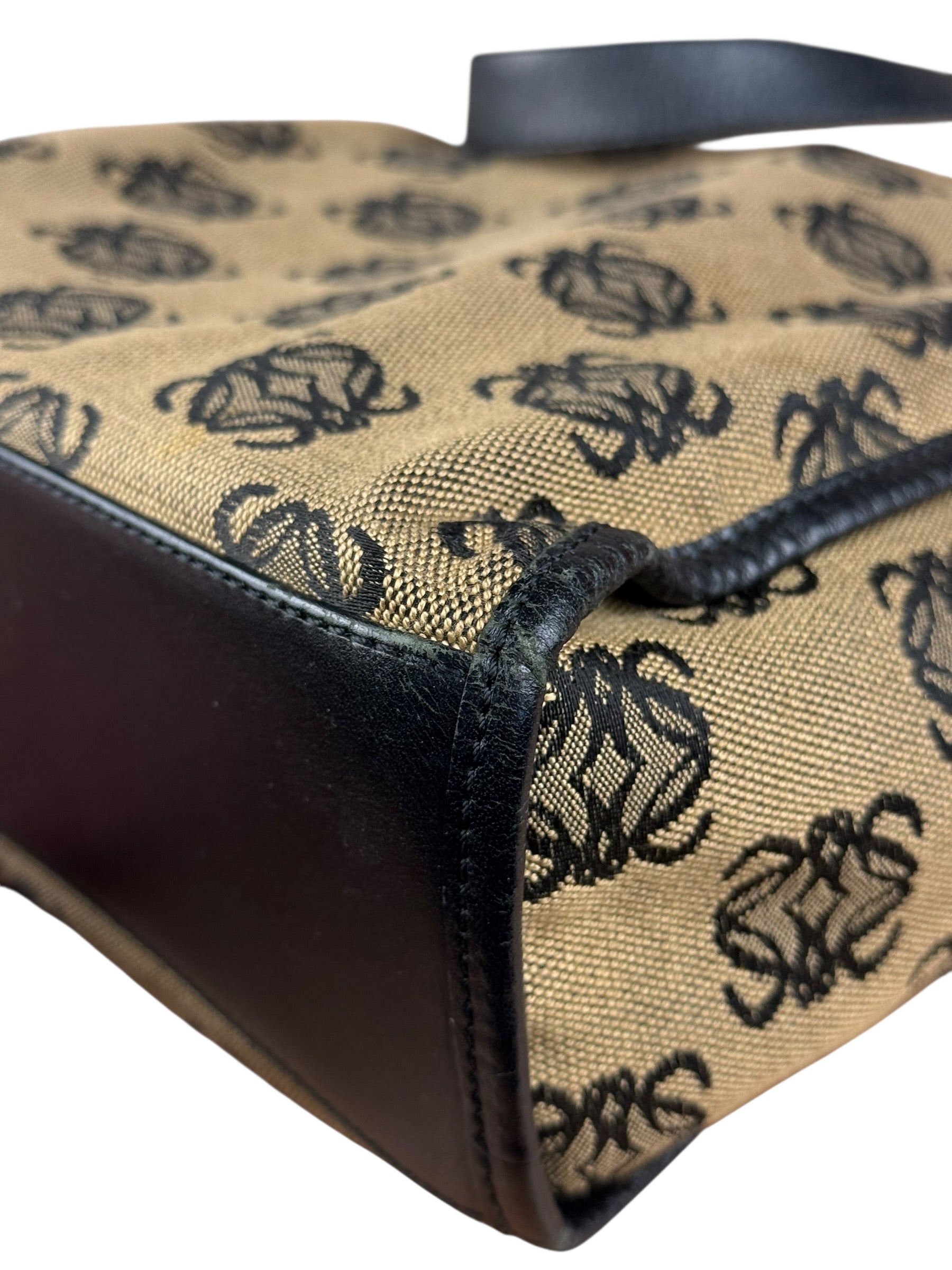 Loewe Vintage Canvas Anagram Zip Tote Bag