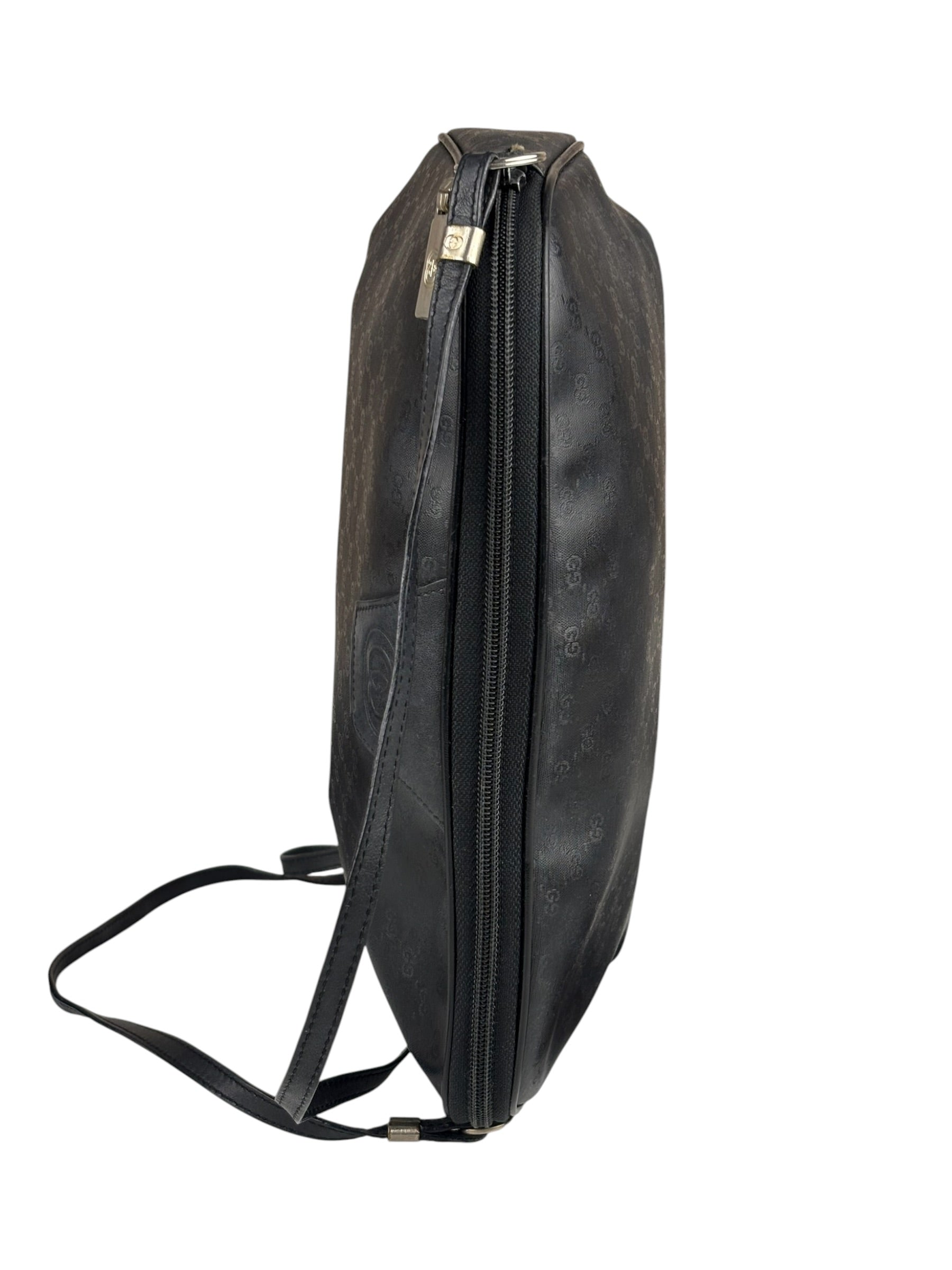 Gucci Vintage Micro GG Black Leather Shoulder Bag