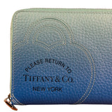 Tiffany & Co Blue Gradient Leather Long Zippy Wallet
