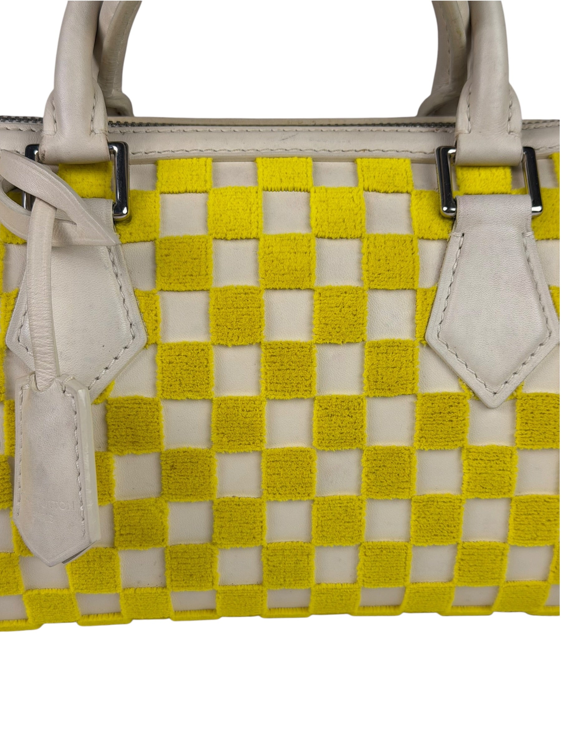 Louis Vuitton Cream/Yellow Damier Cubic Printemps Etè Speedy 2013