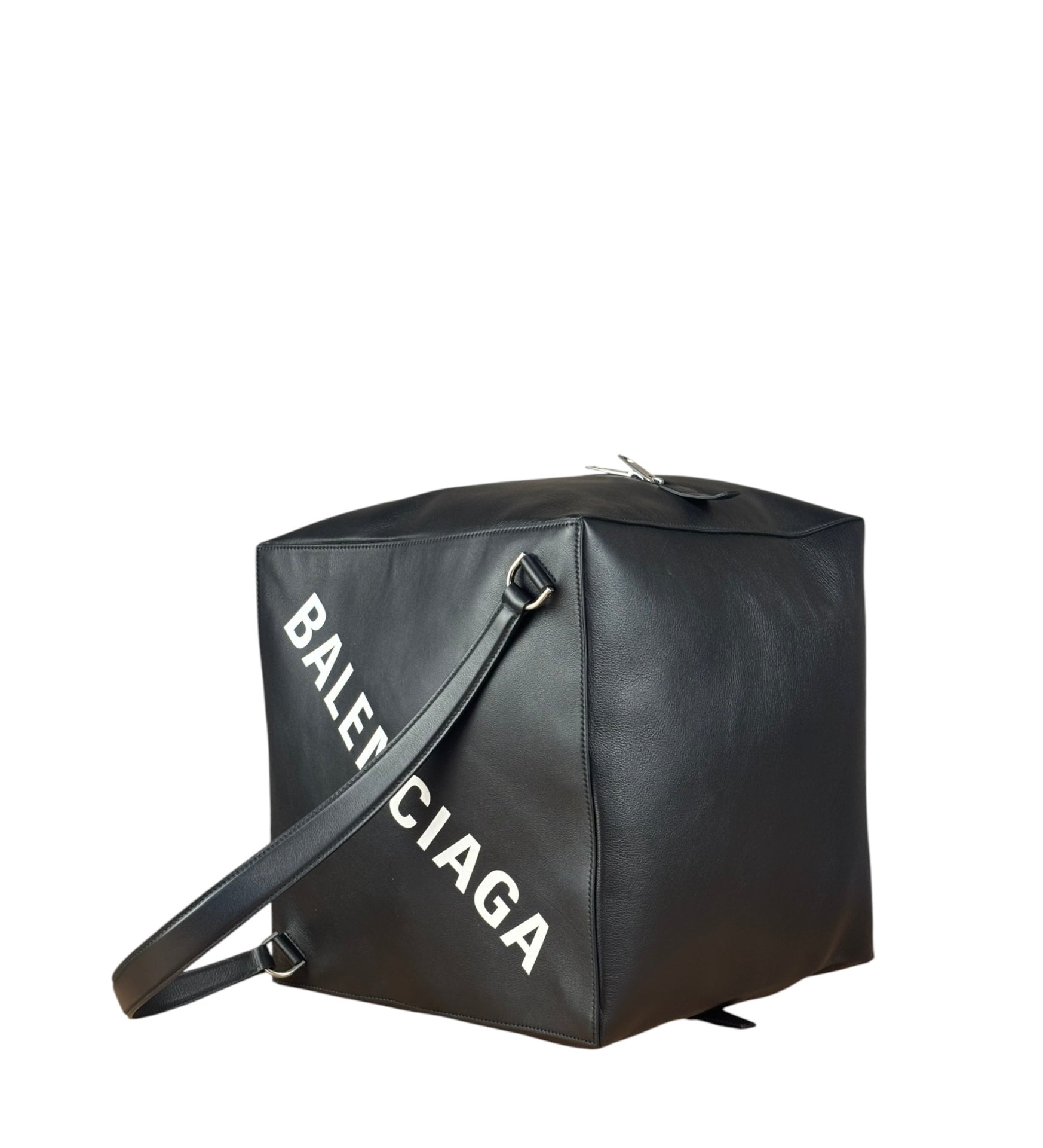 Balenciaga Black Leather Giant Box Bag