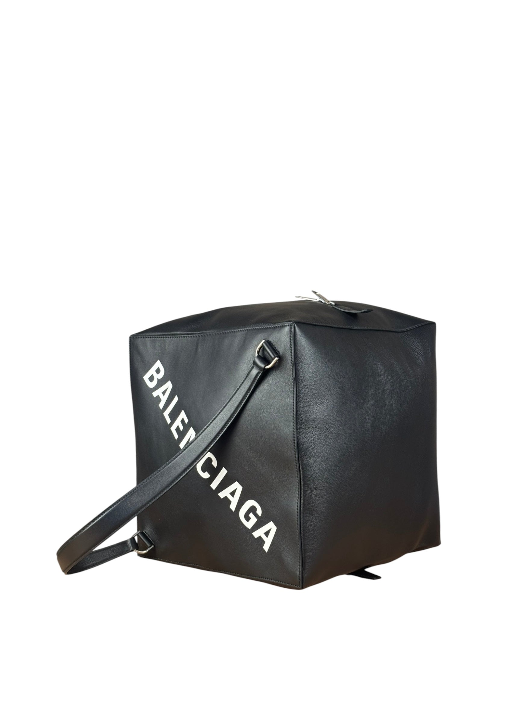 Balenciaga Black Leather Giant Box Bag