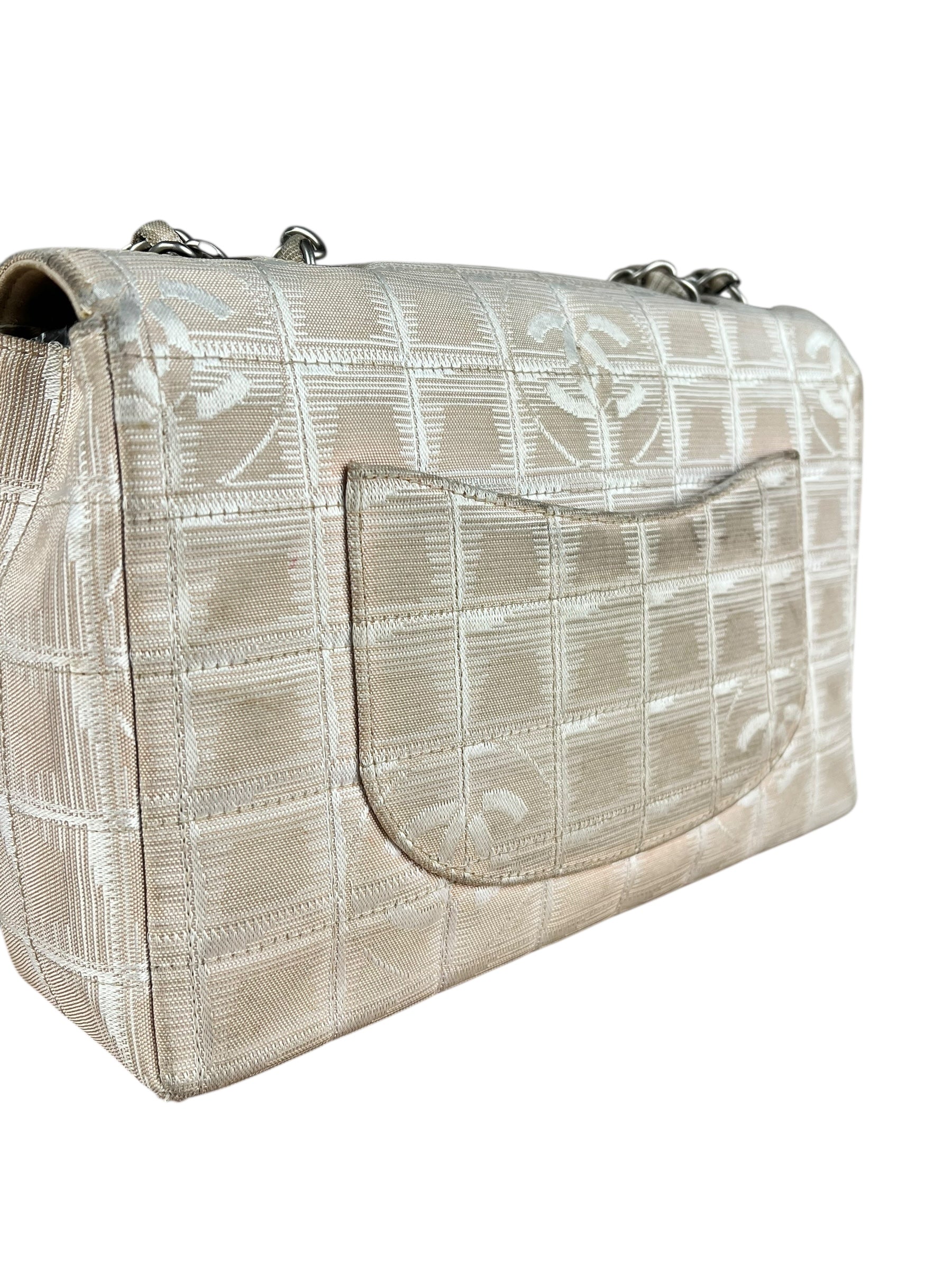 Chanel Vintage Beige Travel Line Classic Flap 2001