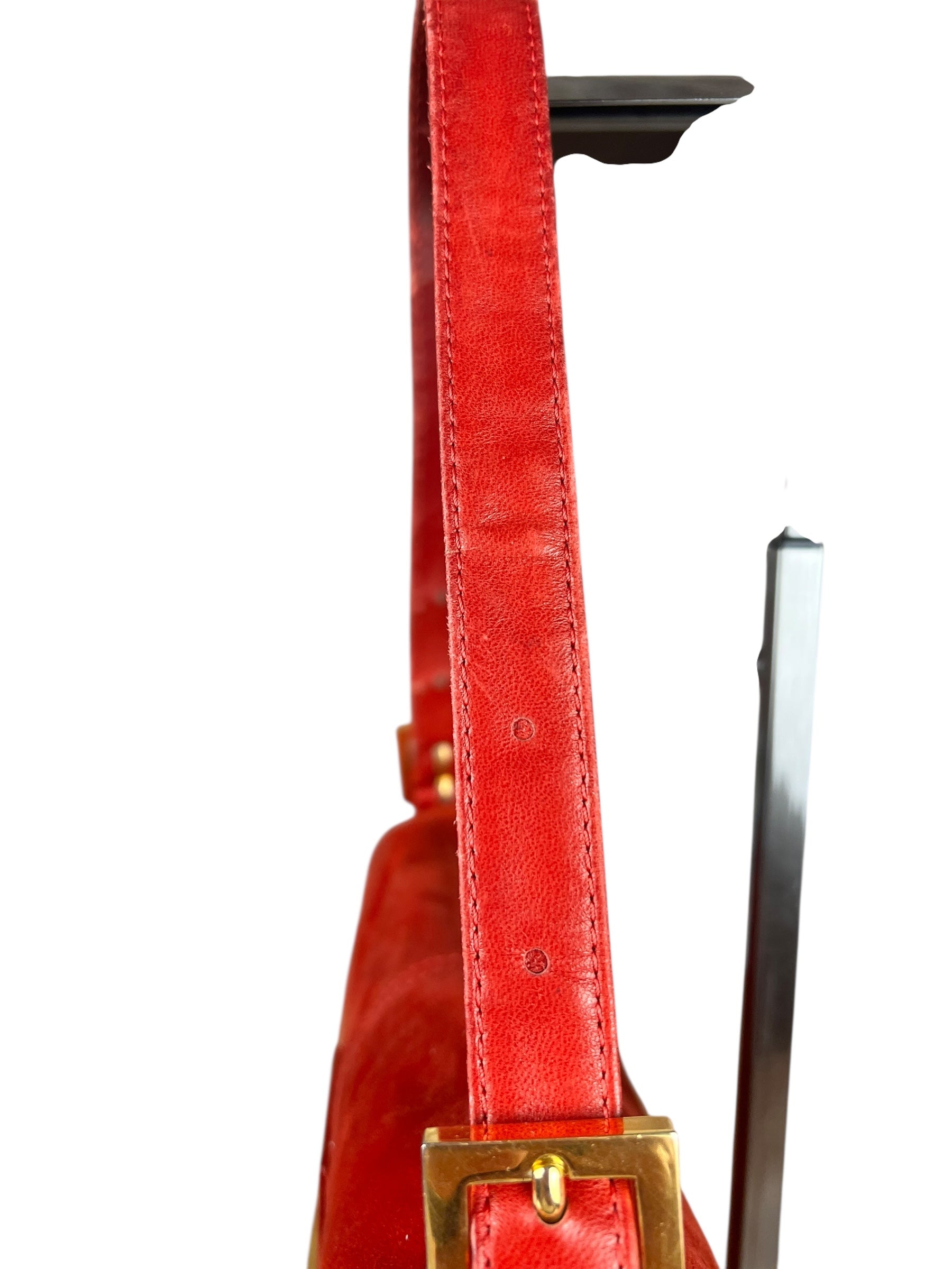Fendi Baguette Red Suede