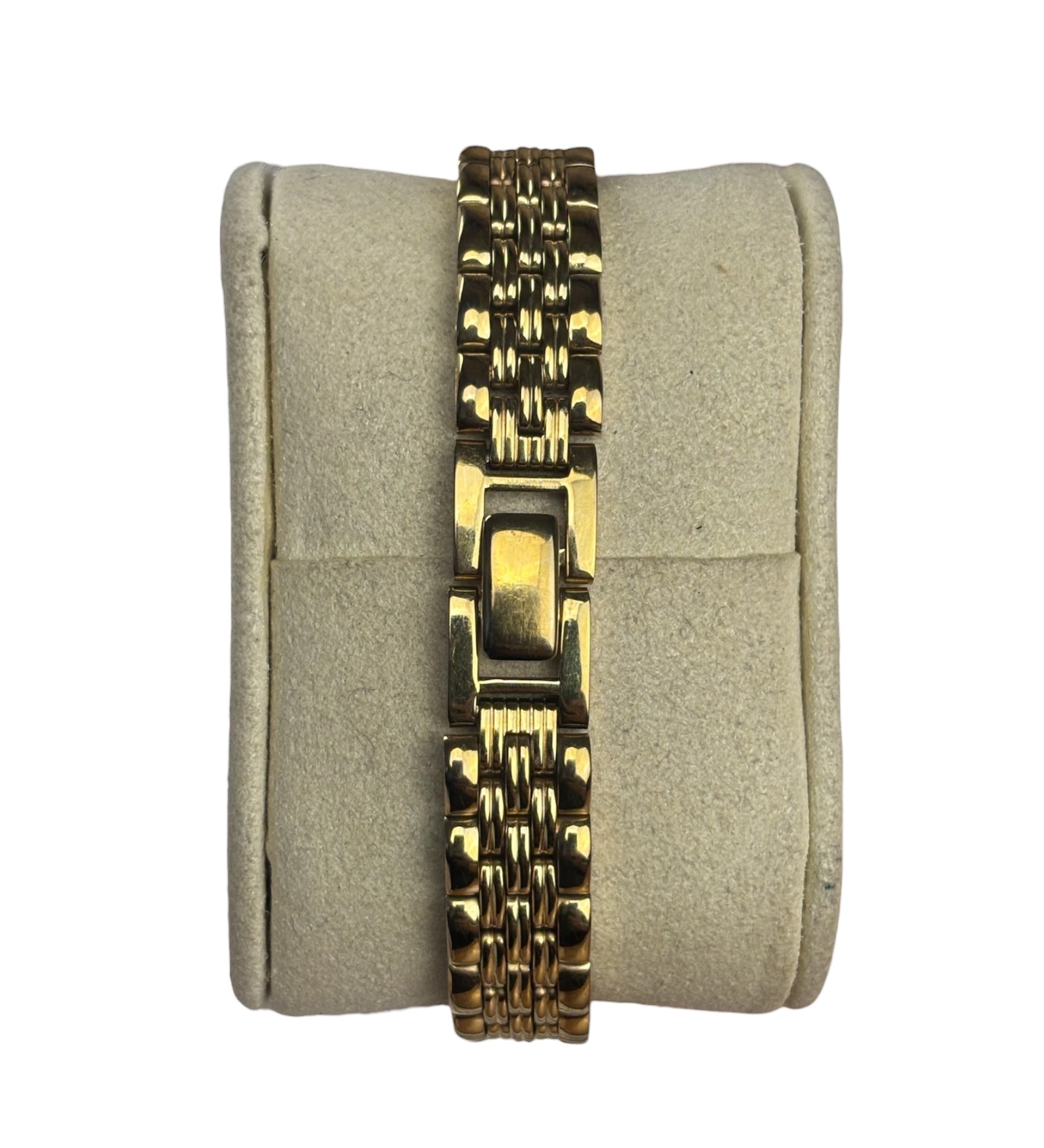 Seiko White Round Dial Gold Plated Band