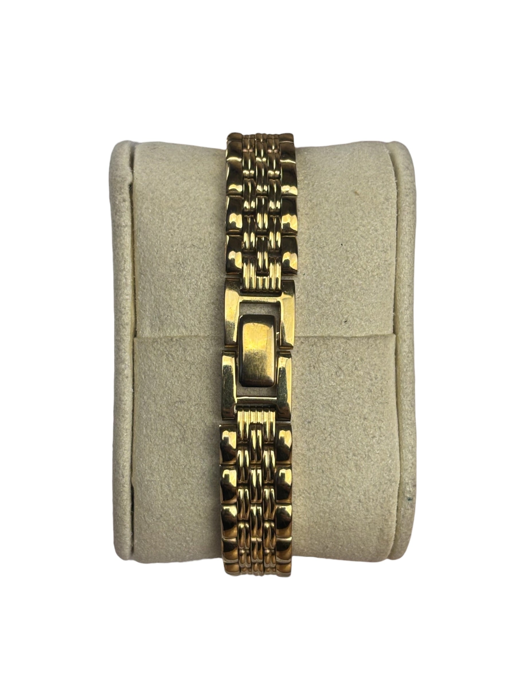 Seiko White Round Dial Gold Plated Band