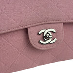Chanel Pink Quilted Jersey Classic Flap Bag 1997