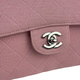 Chanel Pink Quilted Jersey Classic Flap Bag 1997