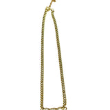 Christian Dior Rhinestone Chain Link Necklace Gold