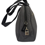 Prada Vintage Dark Grey Canvas Tote Bag