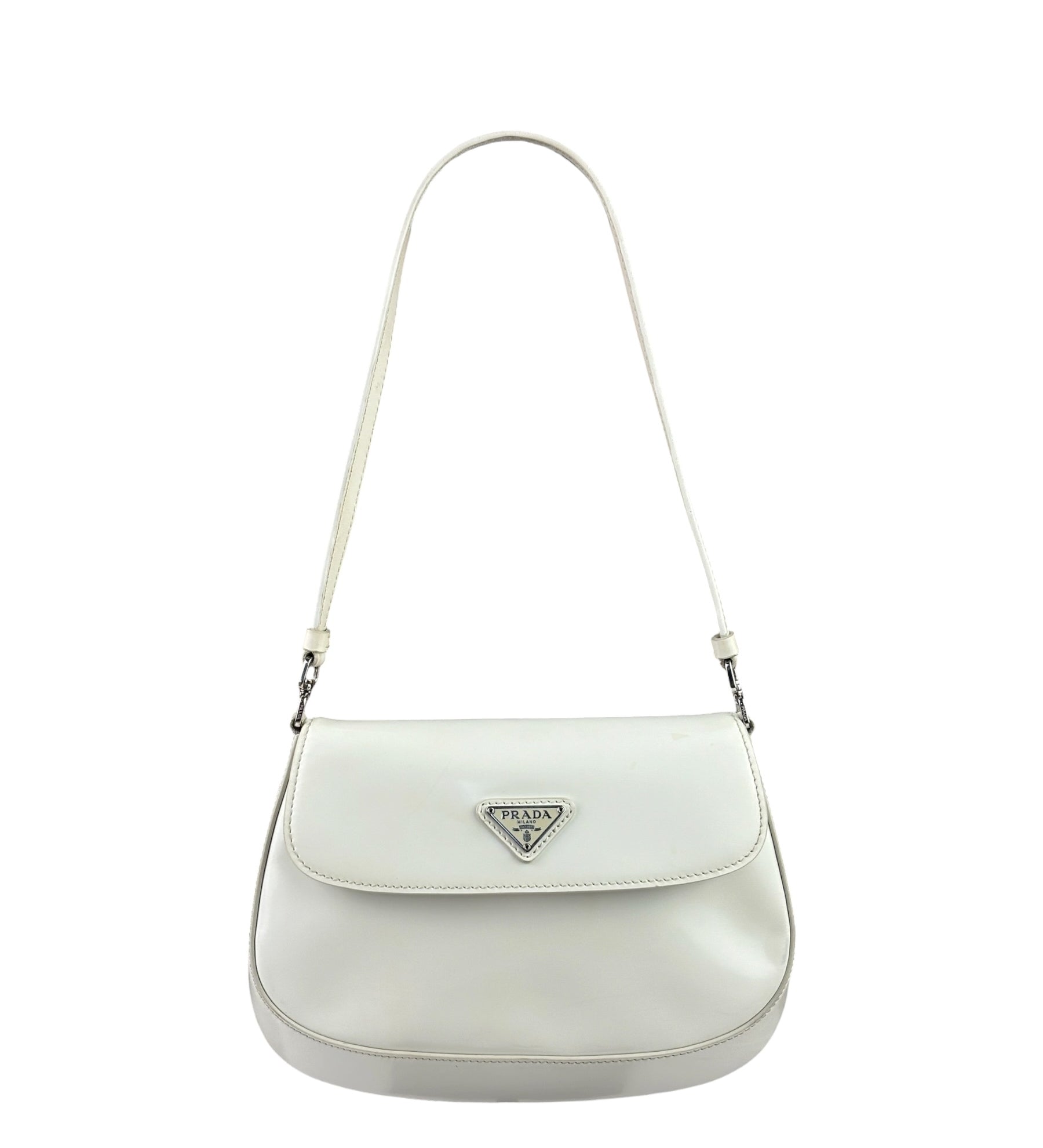 Prada White Cleo Shoulder Bag