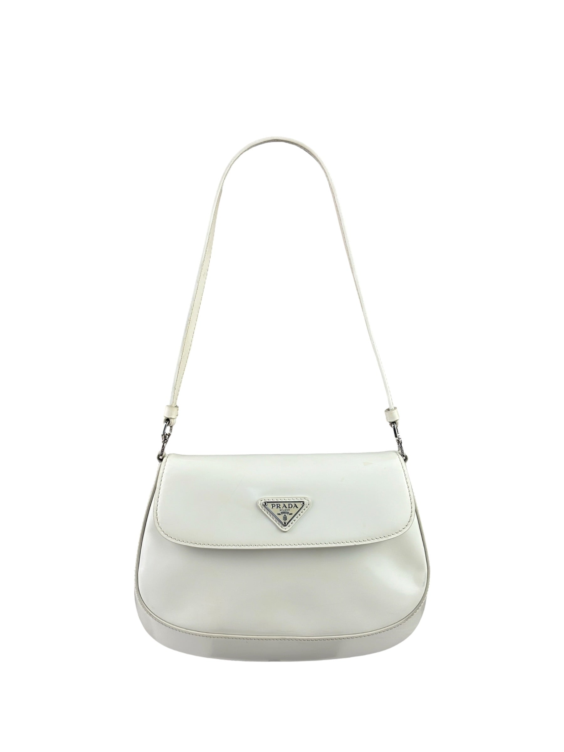 Prada White Cleo Shoulder Bag