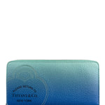 Tiffany & Co Blue Gradient Leather Long Zippy Wallet
