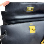 Hermes Kelly 32 Black Box Leather 1991